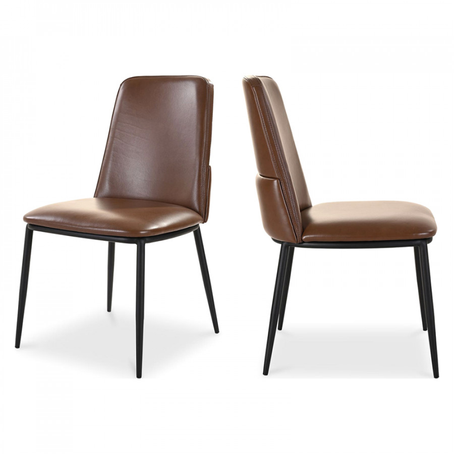 Moe's Douglas Contemporary Dining Chair Set of 2 - Dark Brown