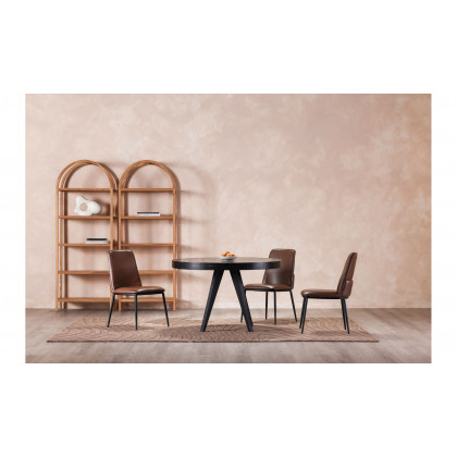 Moe's Douglas Contemporary Dining Chair Set of 2 - Dark Brown