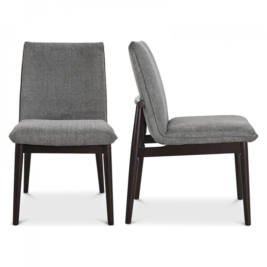 Moe's Charlie Modern Dining Chair Set of 2 - Dark Gray