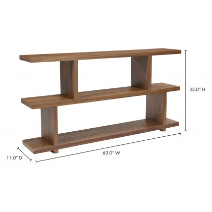 Moe's Miri Mid-Century Modern Small Shelf - Brown