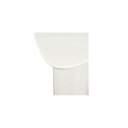 Moe's Eden Modern Triangular Accent Table - Ivory White Lacquer