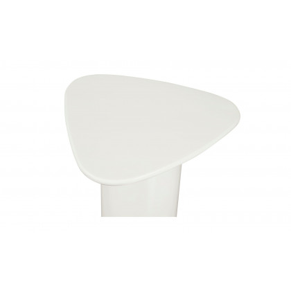 Moe's Eden Modern Triangular Accent Table - Ivory White Lacquer