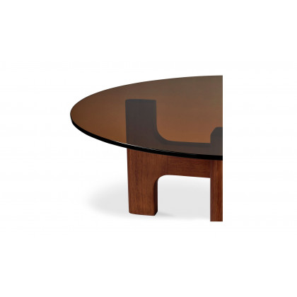 Moe's - Luke Contemporary Round Coffee Table in Amber