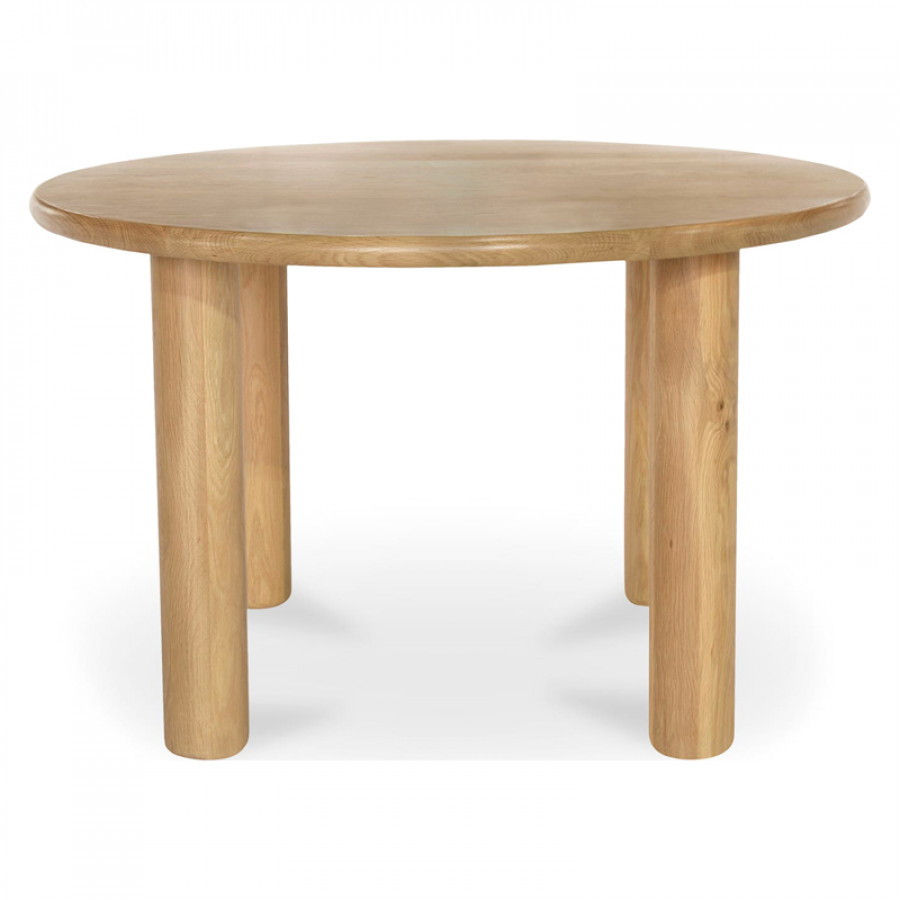 Moe's Milo Contemporary Round Dining Table - Oak, Small