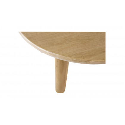 Moe's Milo Contemporary Round Dining Table - Oak, Small