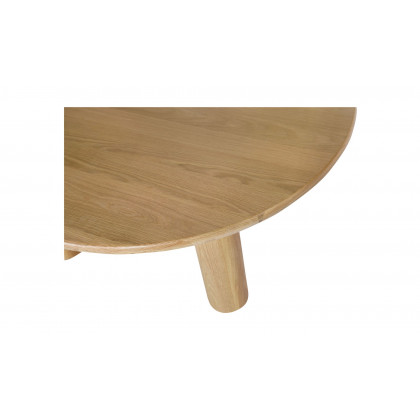 Moe's Milo Contemporary Round Dining Table - Oak, Small