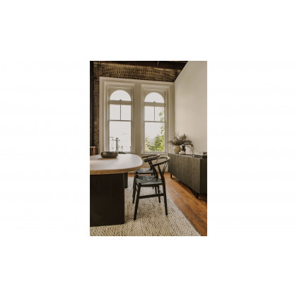 Moe's Ventana Scandinavian Dining Chair Set of 2 - Black