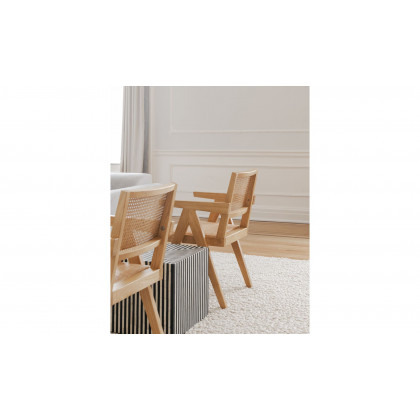 Moe's Takashi Mid-Century Modern Chair Set of 2 - Natural