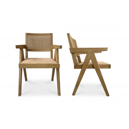 Moe's Takashi Mid-Century Modern Chair Set of 2 - Natural