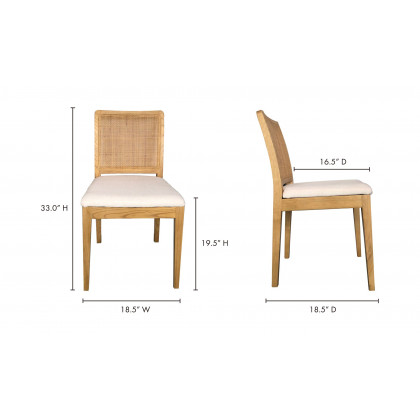 Moe's Orville Contemporary Dining Chair Set of 2 - Natural