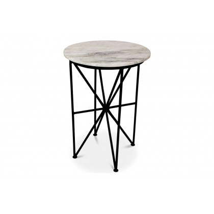 Moe's - Quadrant Marble Accent Table in White