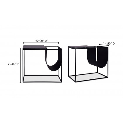 Moe's Cave Contemporary Magazine Rack - Black