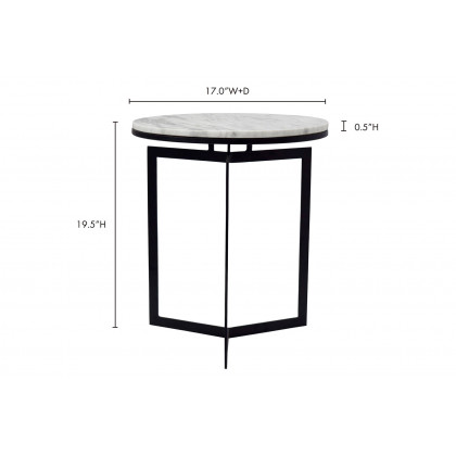Moe's Taryn Accent Table - White, Large