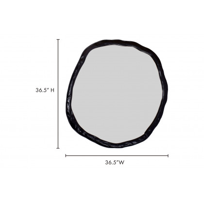 Moe's Foundry Round Mirror - Black, Large