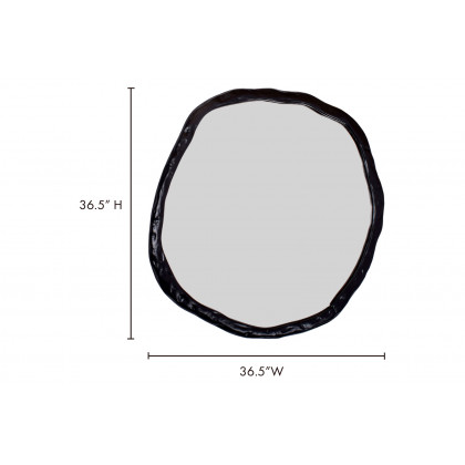 Moe's Foundry Round Mirror - Black, Large