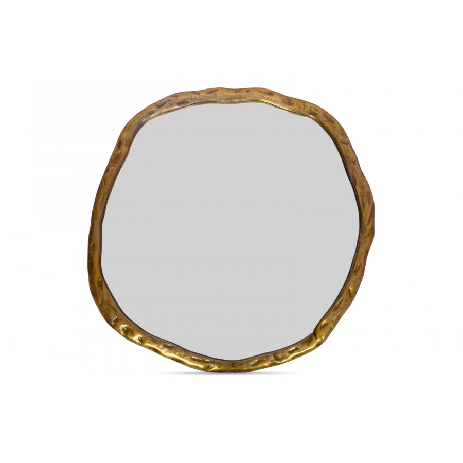 Moe's Foundry Round Mirror - Gold, Large