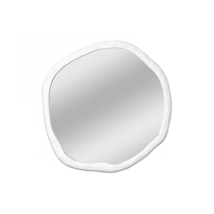 Moe's Foundry Round Mirror - White, Small
