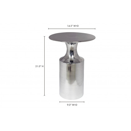 Moe's Rassa Accent Table - Silver