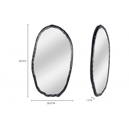 Moe's Foundry Oval Mirror - Black