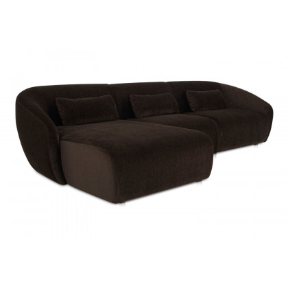 Moe's Amelia Lounge Contemporary Modular Sectional - Espresso, Left Facing