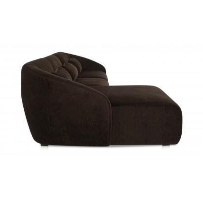 Moe's Amelia Lounge Contemporary Modular Sectional - Espresso, Left Facing