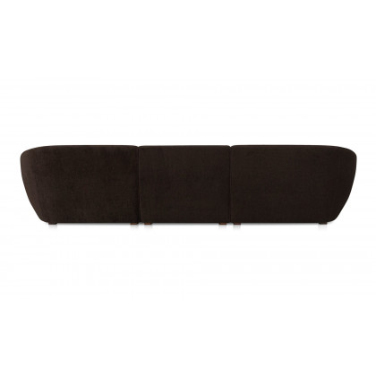 Moe's Amelia Lounge Contemporary Modular Sectional - Espresso, Left Facing
