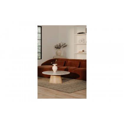 Moe's Amelia Lounge Contemporary Modular Sectional - Chestnut, Right Facing
