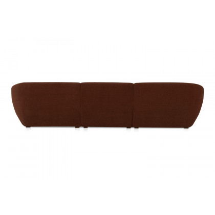 Moe's Amelia Lounge Contemporary Modular Sectional - Chestnut, Right Facing