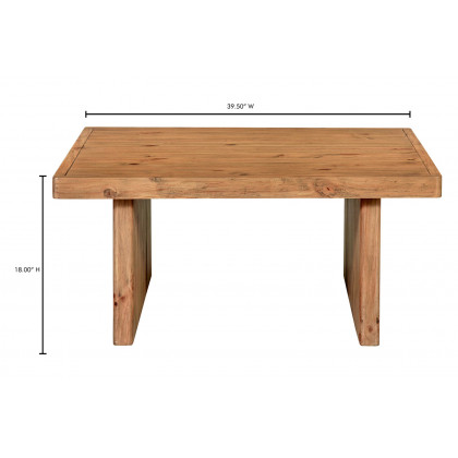 Moe's Monterey Square Coffee Table - Rustic Blonde