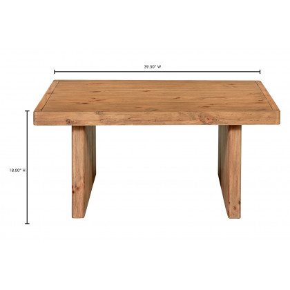 Moe's Monterey Square Coffee Table - Rustic Blonde