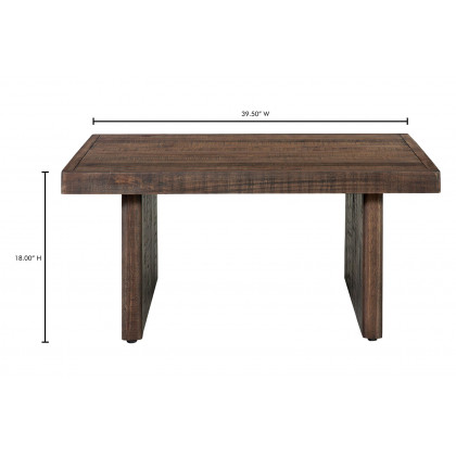 Moe's Monterey Square Coffee Table - Aged Brown