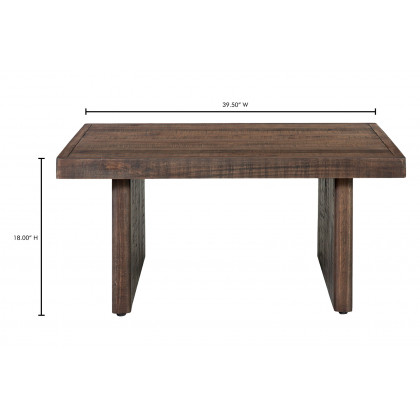 Moe's Monterey Square Coffee Table - Aged Brown