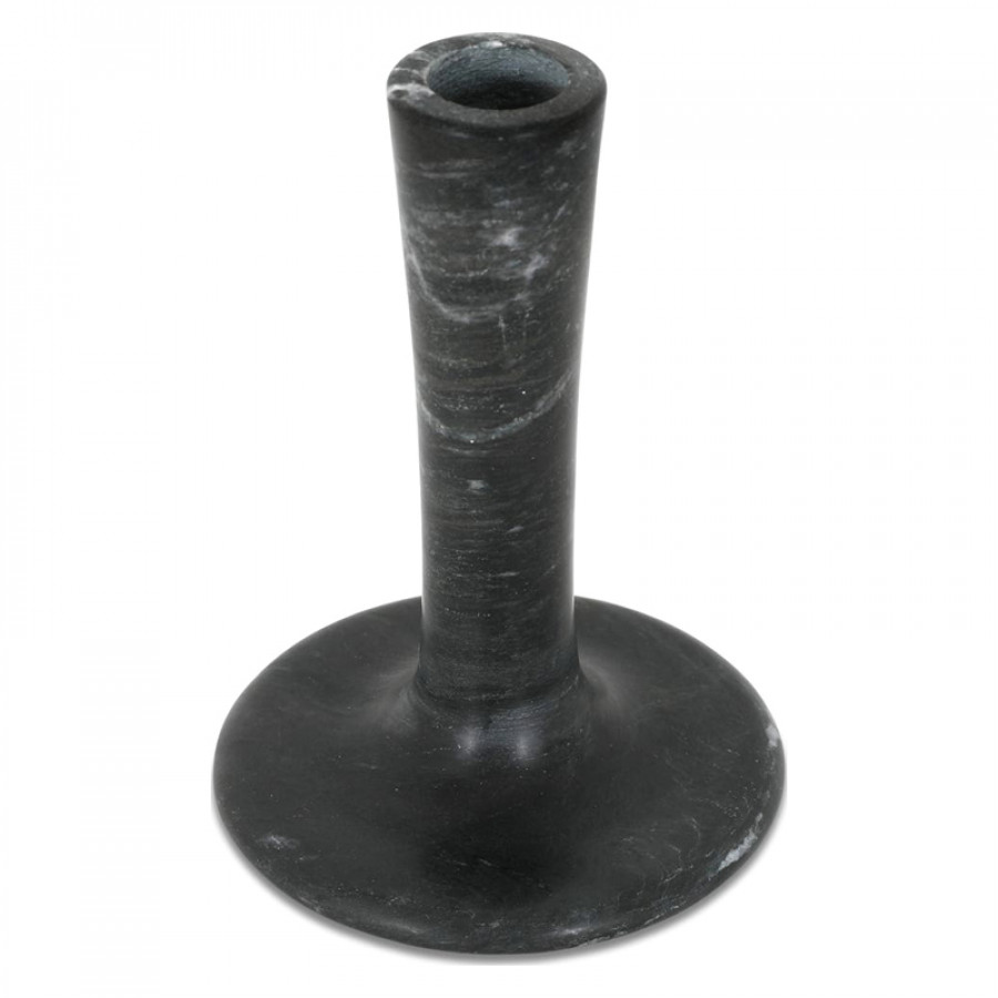 Moe's East Modern Tall Candle Holder - Black Vein Marble