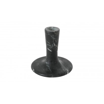 Moe's East Modern Short Candle Holder - Black Vein Marble