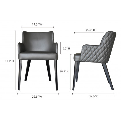 Moe's Zayden Dining Chair - Light Gray