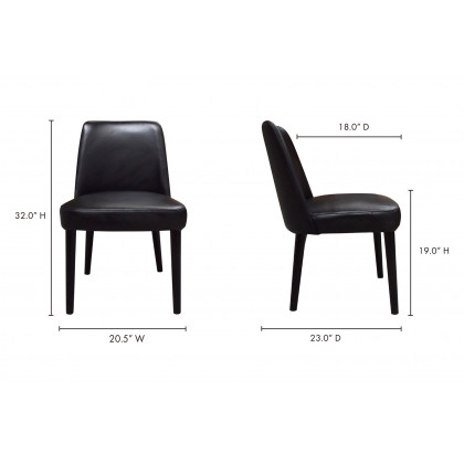 Moe's - Fitch Dining Chair Set of 2 in Black