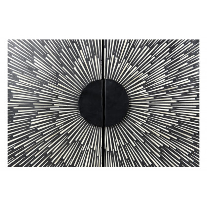 Moe's - Sunburst Wine Cabinet in Black