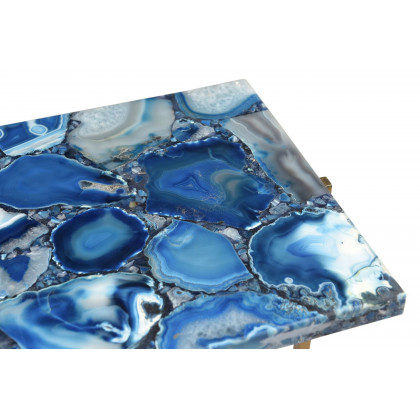 Moe's - Blue Agate Console Table in Blue