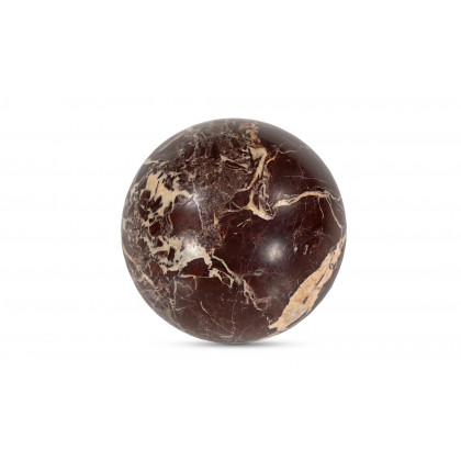 Moe's - Odessa Modern Sphere Tabletop Accent in Red Levanto Marble