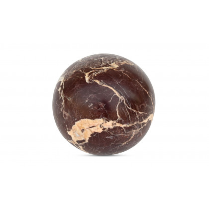 Moe's - Odessa Modern Sphere Tabletop Accent in Red Levanto Marble
