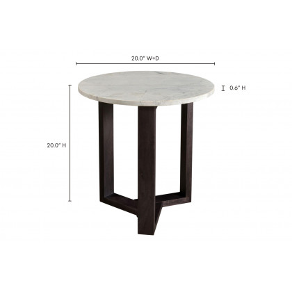 Moe's Jinxx Side Table - Charcoal Gray