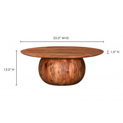 Moe's Bradbury Coffee Table - Natural, Small