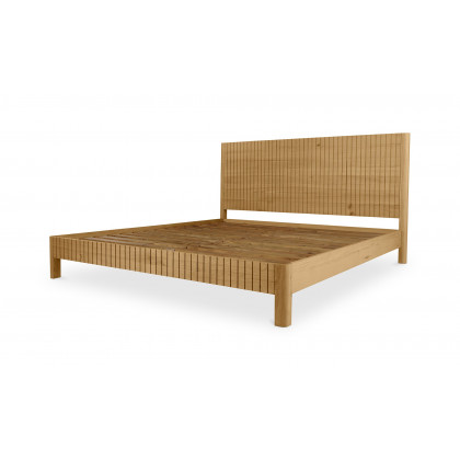 Moe's Povera Contemporary Queen Size Bed - Oak