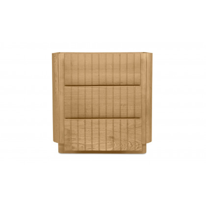 Moe's Povera Contemporary 3-Drawer Nightstand - Oak