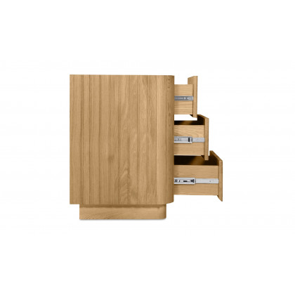 Moe's Povera Contemporary 3-Drawer Nightstand - Oak