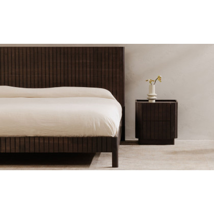 Moe's Povera Contemporary 2-Drawer Nightstand - Black