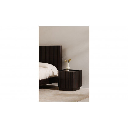 Moe's Povera Contemporary 2-Drawer Nightstand - Black