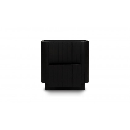 Moe's Povera Contemporary 2-Drawer Nightstand - Black