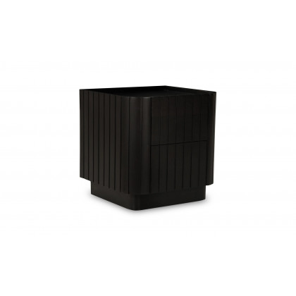 Moe's Povera Contemporary 2-Drawer Nightstand - Black