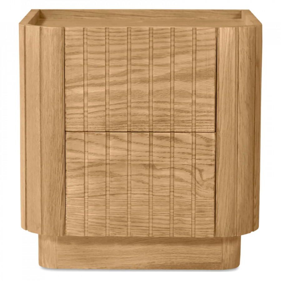 Moe's Povera Contemporary 2-Drawer Nightstand - Oak